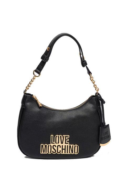 LOVE MOSCHINO METALLIC LOGO Borsa a spalla Nero - Borse Donna