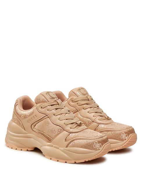 GUESS SAMNIE  Sneakers alte Nude - Scarpe Donna