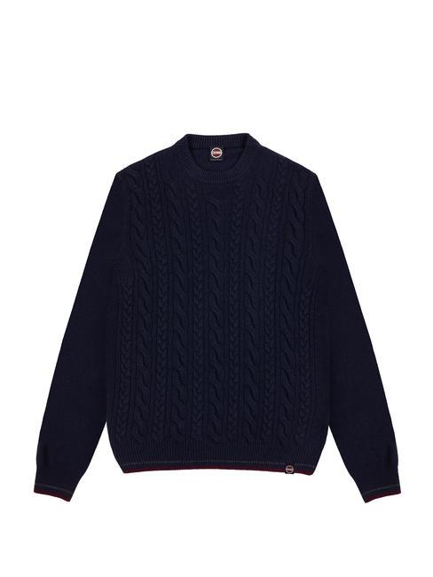 COLMAR CLUMP Pullover girocollo a trecce misto lana navy blue - Maglie Uomo