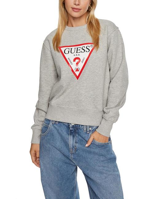 GUESS ORIGINAL  Felpa light melange grey m - Felpe Donna