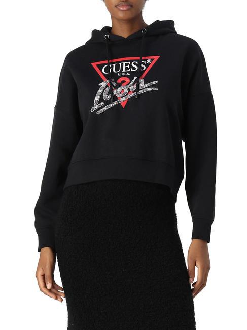 GUESS ICON  Felpa con cappuccio jetbla - Felpe Donna