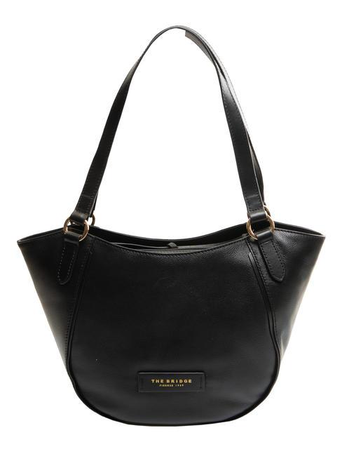 THE BRIDGE DOMITILLA  Shopper a spalla, in pelle Nero Oro - Borse Donna