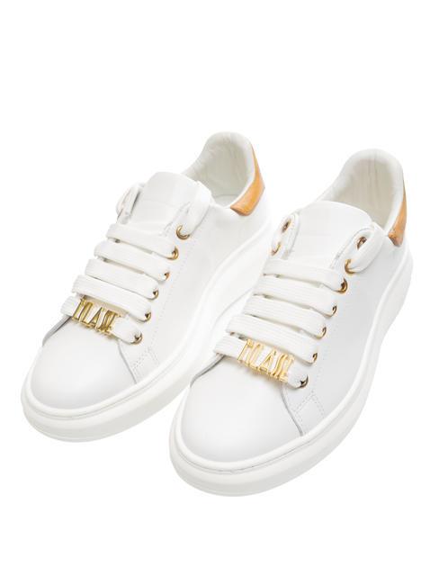 ALVIERO MARTINI PRIMA CLASSE GOLD LETTERING Sneakers in pelle bianco - Scarpe Donna