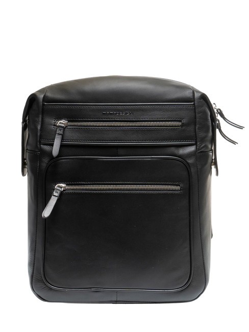 MOMO DESIGN BICOLOR Zaino in pelle porta pc 13" black/black - Zaini da lavoro porta PC