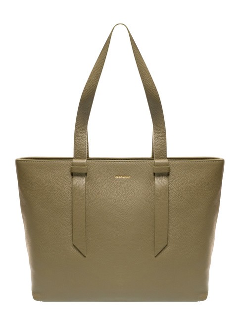 COCCINELLE MALORY  Shopper a spalla, in pelle laurel green - Borse Donna