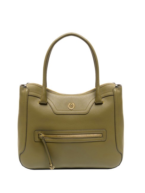 POLLINI ZIPPER Borsa a mano con tracolla oliva - Borse Donna