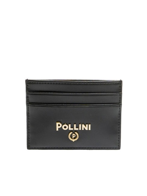 POLLINI METALLIC LOGO Portacarte piatto Nero - Portafogli Donna