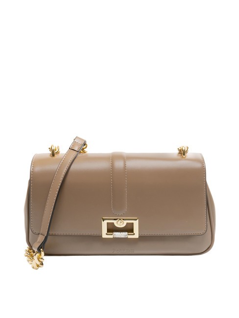 POLLINI DAMA Borsa a spalla con catena taupe - Borse Donna