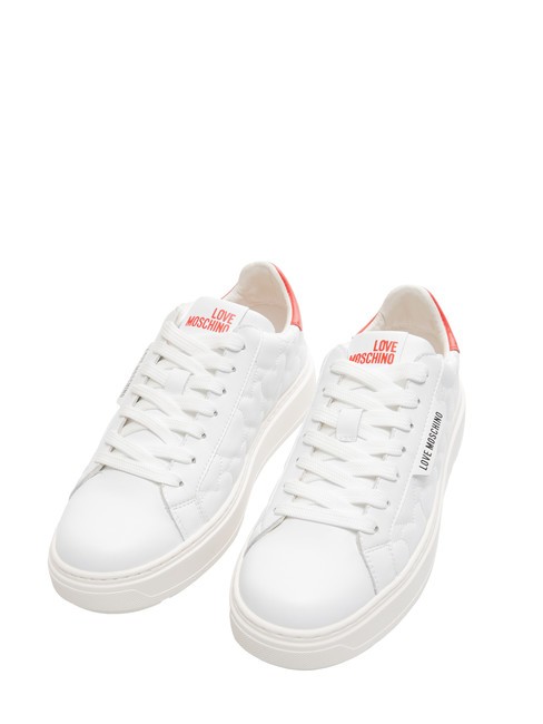 LOVE MOSCHINO BOLD 40 Sneakers in pelle bianco/lacca - Scarpe Donna