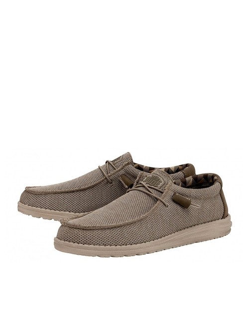 HEY DUDE WALLY SOX Mocassini calzata easy-on beige - Scarpe Uomo