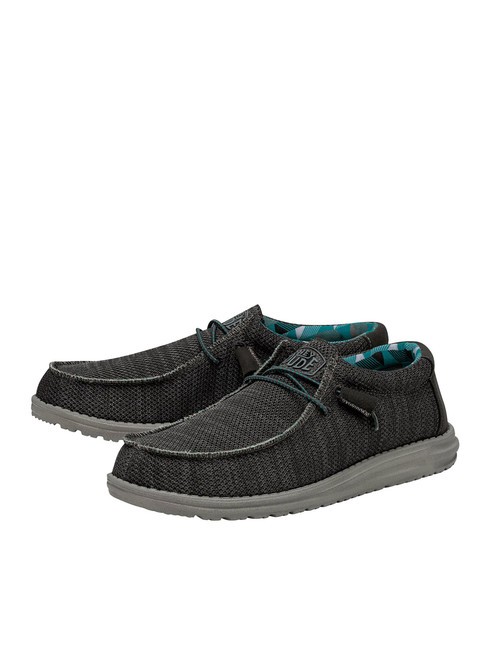 HEY DUDE WALLY SOX Mocassini calzata easy-on charcoal - Scarpe Uomo