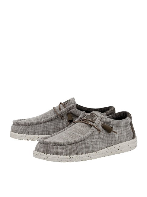 HEY DUDE WALLY STRETCH MIX Mocassini calzata easy-on limestone - Scarpe Uomo