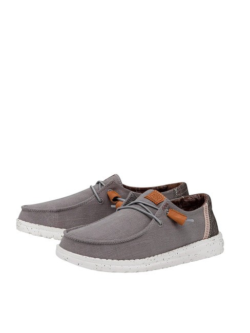 HEY DUDE WENDY WASHED CANVAS Scarpa easy-on in tela grey - Scarpe Donna