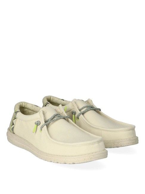 HEY DUDE WALLY COASTLINE Mocassini easy-on stone white - Scarpe Uomo