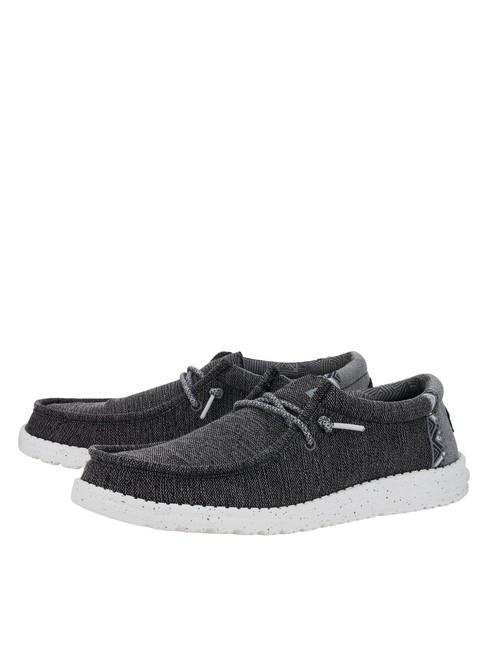 HEY DUDE WALLY COASTLINE Mocassini easy-on black/white - Scarpe Uomo