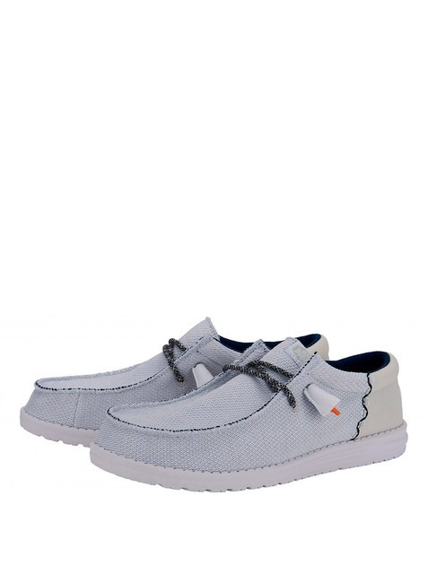 HEY DUDE WALLY FUNK OPEN MESH Mocassini easy-on in tessuto mesh white/white - Scarpe Uomo