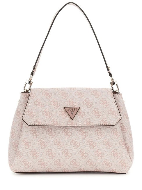 GUESS SORA Borsa a spalla con flap dusty rose logo - Borse Donna