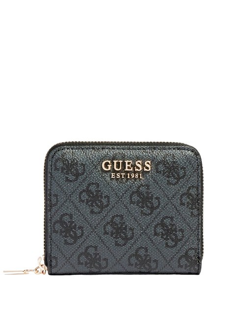 GUESS LAUREL 4G Mini Portafoglio zip around coal - Portafogli Donna