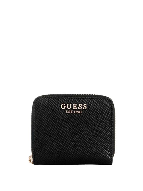 GUESS LAUREL  Portafoglio zip around piccolo NERO - Portafogli Donna