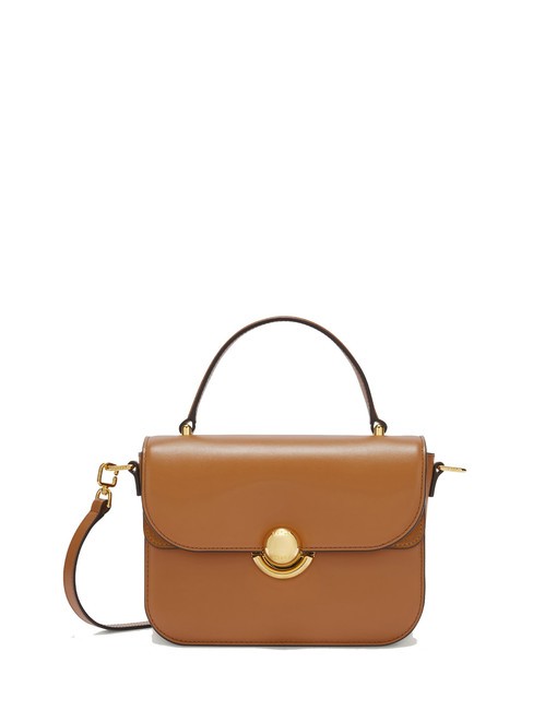 FURLA SFERA Borsa cartelletta in pelle con tracolla brandy - Borse Donna