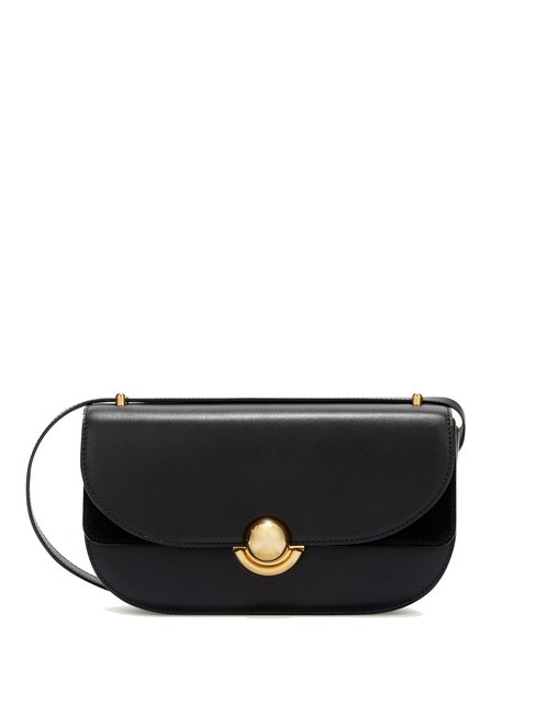 FURLA SFERA Borsa a tracolla in pelle con flap Nero - Borse Donna