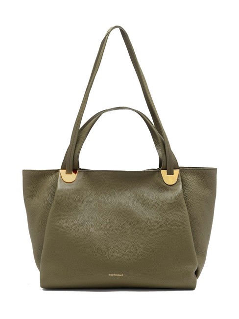 COCCINELLE OLIVER Borsa in pelle doppio manico laurel green - Borse Donna