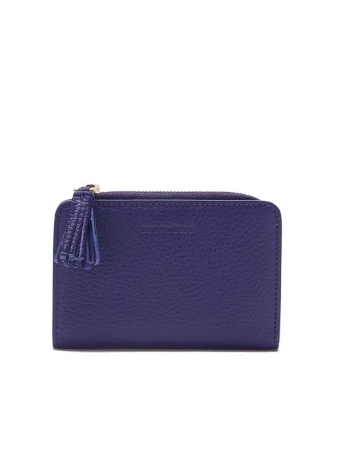 COCCINELLE TASSEL Portafoglio in pelle martellata royal blue - Portafogli Donna