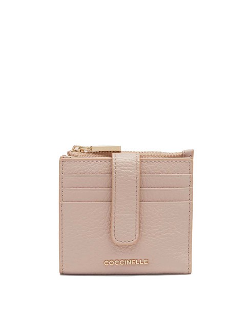 COCCINELLE METALLIC SOFT Mini Portafoglio in pelle rosette - Portafogli Donna