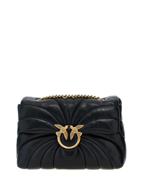 PINKO LOVE PUFF CLASSIC Borsa in nappa a tracolla nero-antique gold - Borse Donna