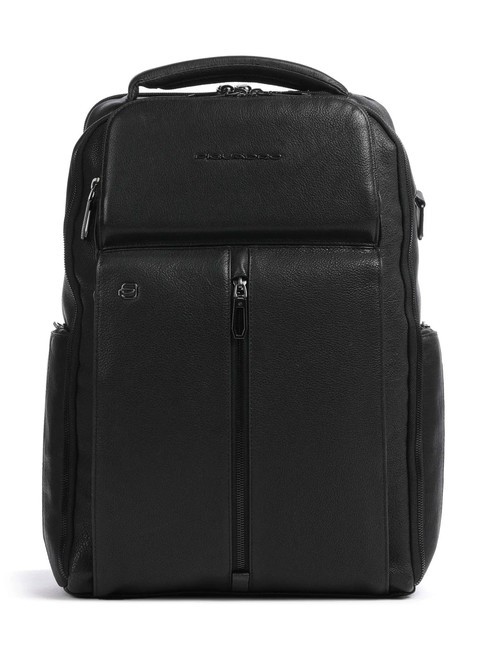 PIQUADRO HEDLEY Zaino in pelle porta pc 15.6" Nero - Zaini da lavoro porta PC