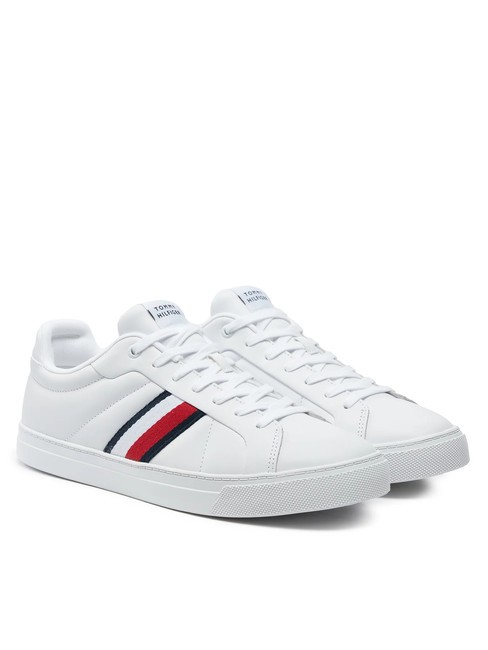 TOMMY HILFIGER ICON COURT STRIPES Sneakers in pelle white - Scarpe Uomo