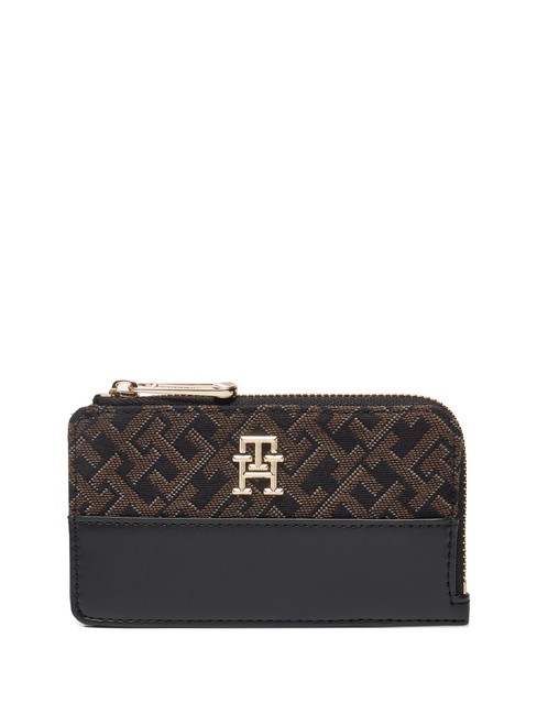 TOMMY HILFIGER JACQUARD  Portafoglio slim black - Portafogli Donna