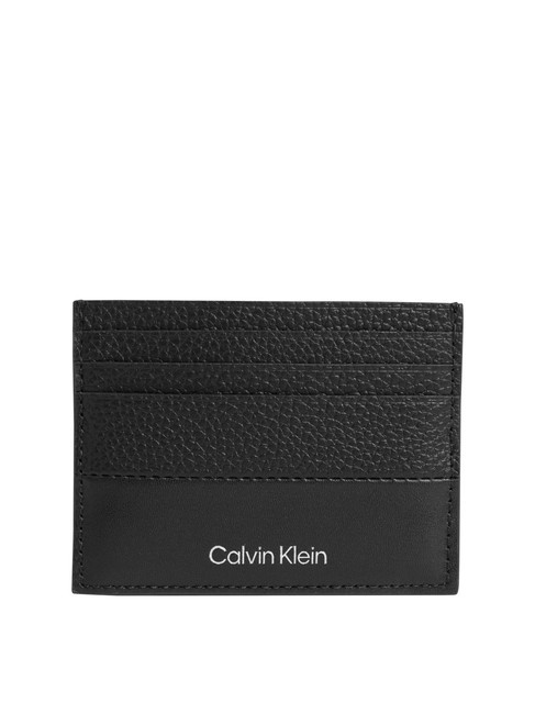 CALVIN KLEIN SUBTLE MIX Portacard piatto in pelle ck black saffiano - Portafogli Uomo