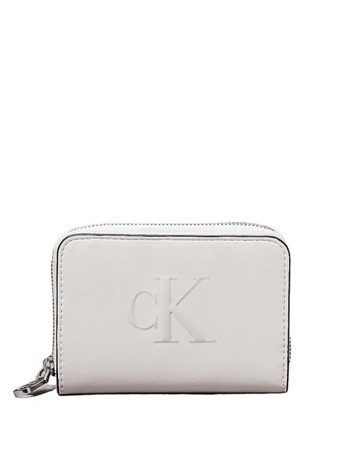 CALVIN KLEIN CK JEANS SCULPTED  Portafoglio zip around medio gray morn - Portafogli Donna