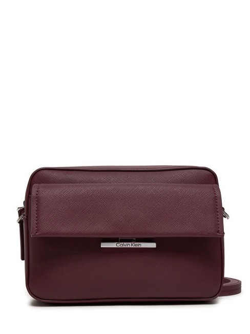 CALVIN KLEIN LINEAR Mini Bag a tracolla oxblood - Borse Donna