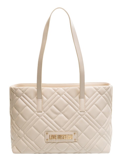 LOVE MOSCHINO QUILTED  Shopper a spalla avorio - Borse Donna