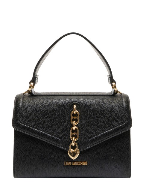 LOVE MOSCHINO GOLD HEART Borsa a mano, con tracolla Nero - Borse Donna