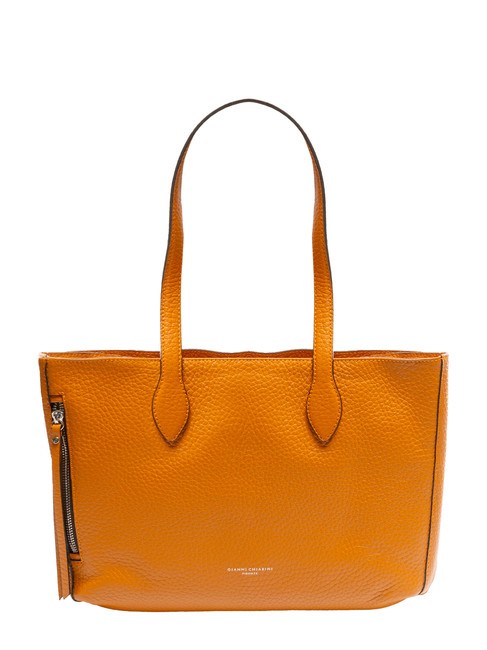 GIANNI CHIARINI TWIN Borsa shopping in pelle martellata juice - Borse Donna