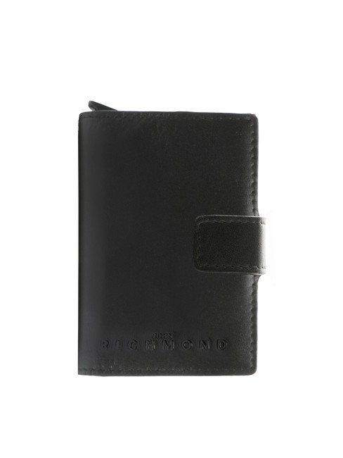 JOHN RICHMOND EMBOSSED LOGO Portacarte in pelle black - Portafogli Uomo