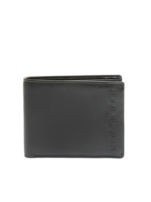 JOHN RICHMOND EMBOSSED LOGO Portafoglio in pelle protezione RFID black - Portafogli Uomo