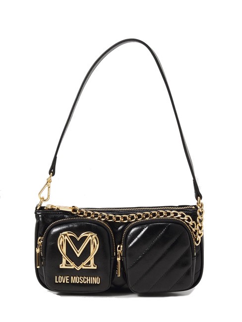 LOVE MOSCHINO CITY POCKETS Borsa a spalla trapuntata Nero - Borse Donna