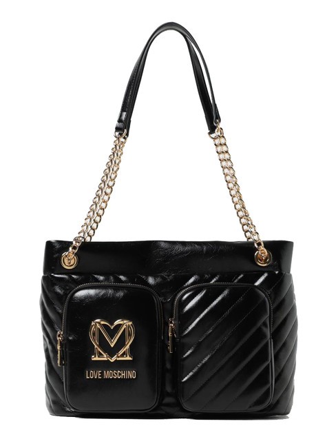 LOVE MOSCHINO CITY POCKETS Borsa shopping trapuntata Nero - Borse Donna