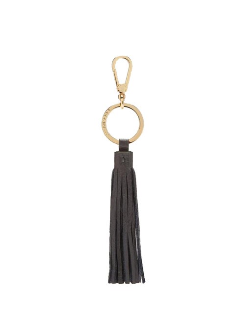 COCCINELLE TASSEL  Portachiavi con charm in pelle ardesia - Portachiavi