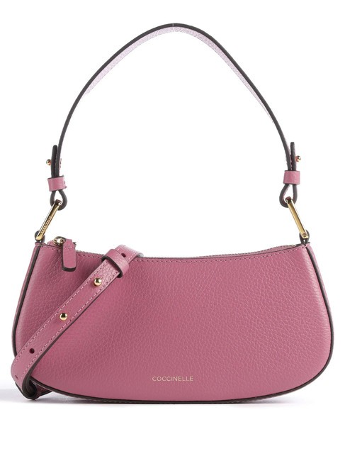 COCCINELLE MERVEILLE Borsa a spalla in pelle martellata pulp pink - Borse Donna