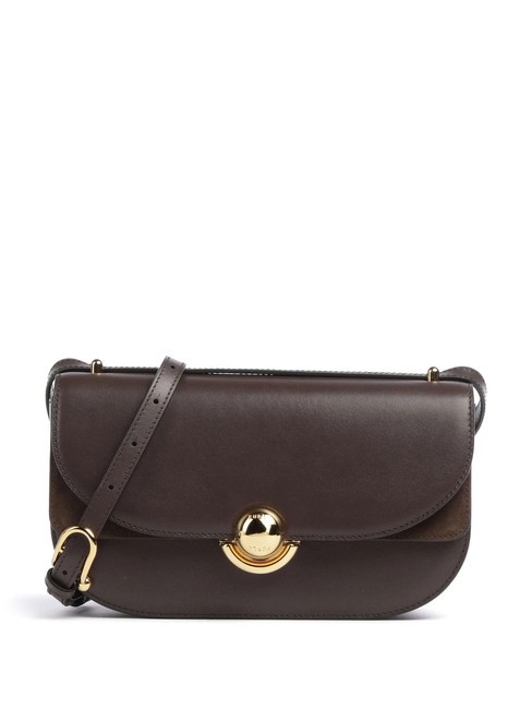 FURLA SFERA Borsa a tracolla in pelle con flap cioccolato - Borse Donna