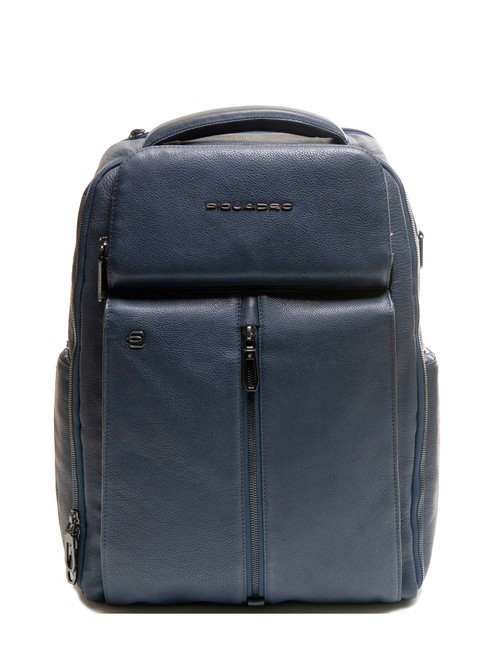 PIQUADRO HEDLEY Zaino in pelle porta pc 15.6" blu - Zaini da lavoro porta PC