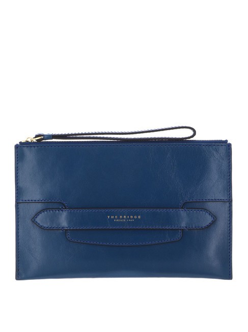 THE BRIDGE LUCREZIA Pochette in pelle jeans abb. oro - Borse Donna