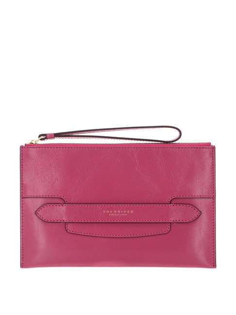 THE BRIDGE LUCREZIA Pochette con polsierina in pelle lipstick abb. oro - Borse Donna