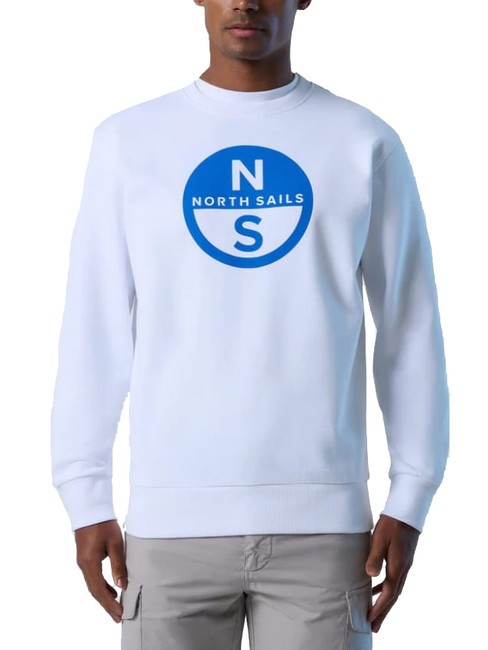 NORTH SAILS BASIC Felpa girocollo con stampa logo white - Felpe Uomo