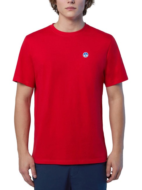 NORTH SAILS BOLLO T-shirt in cotone red - T-shirt Uomo